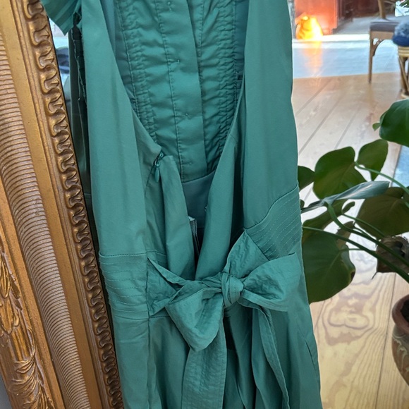 BCBGMAXARIA Green Ruffled Halter Dress - Picture 6 of 9